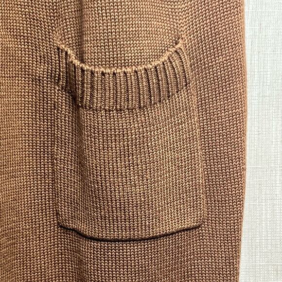 INC Sweater DressBrown Size Medium Silk Cotton Blend Short Sleeve Vintage 90s - Picture 6 of 7